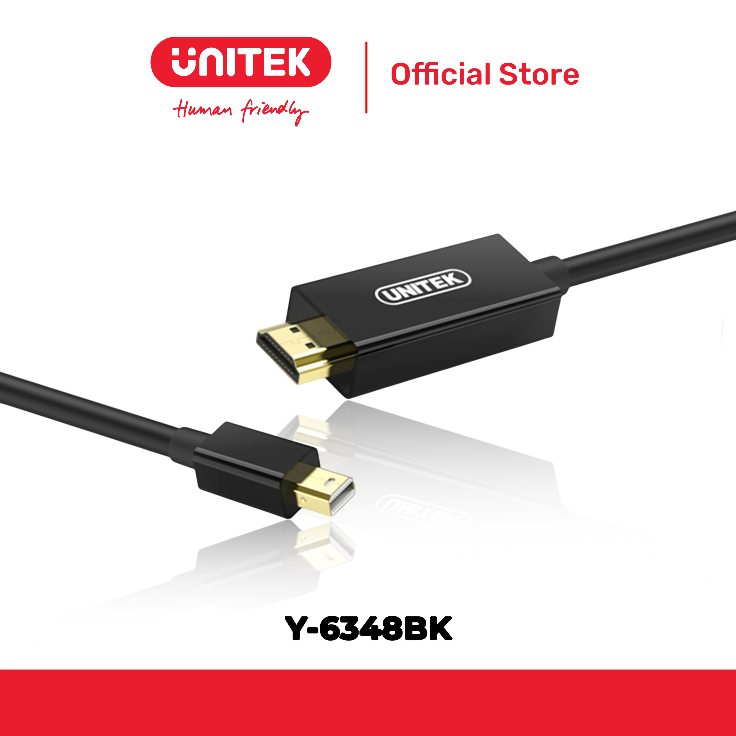 Cáp MINI DP -> HDMI 1080p@60Hz UNITEK Y-6348BK