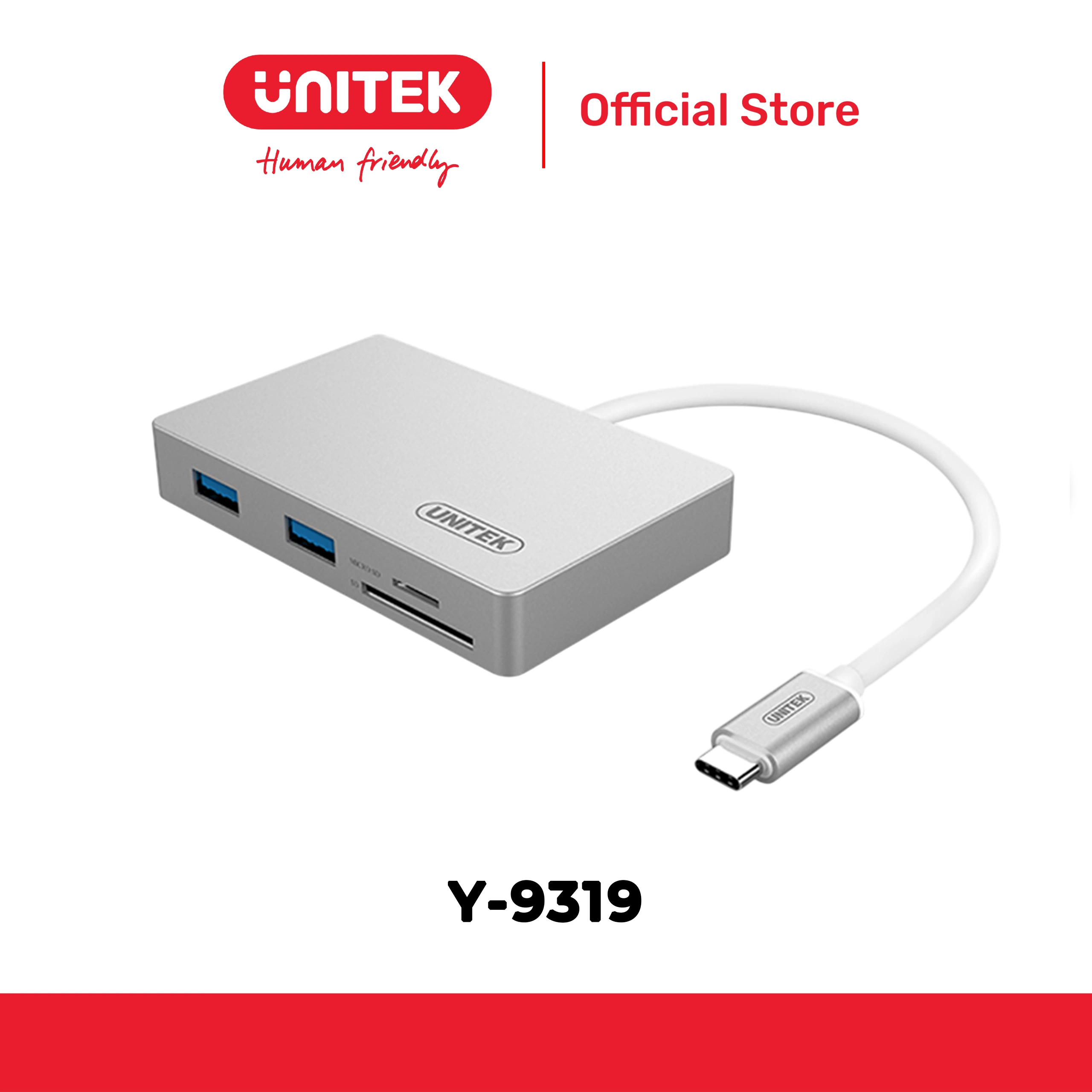Hub chia 3 trong 1 Type-C -> USB 3.0 + TF + SD UNITEK Y-9319