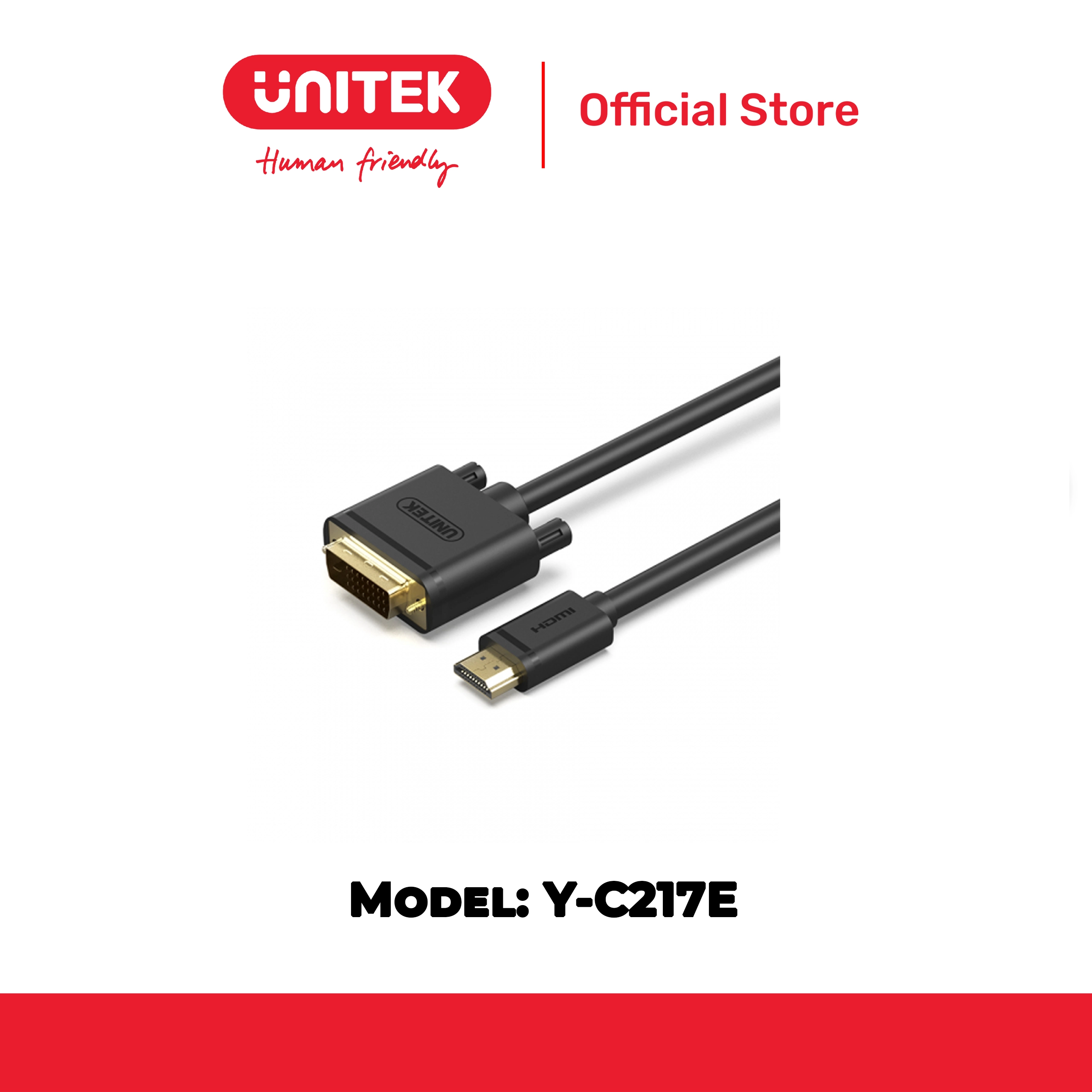 Cáp HDMI -> DVI dài đến 20M 1080p@60Hz UNITEK Y-C231E
