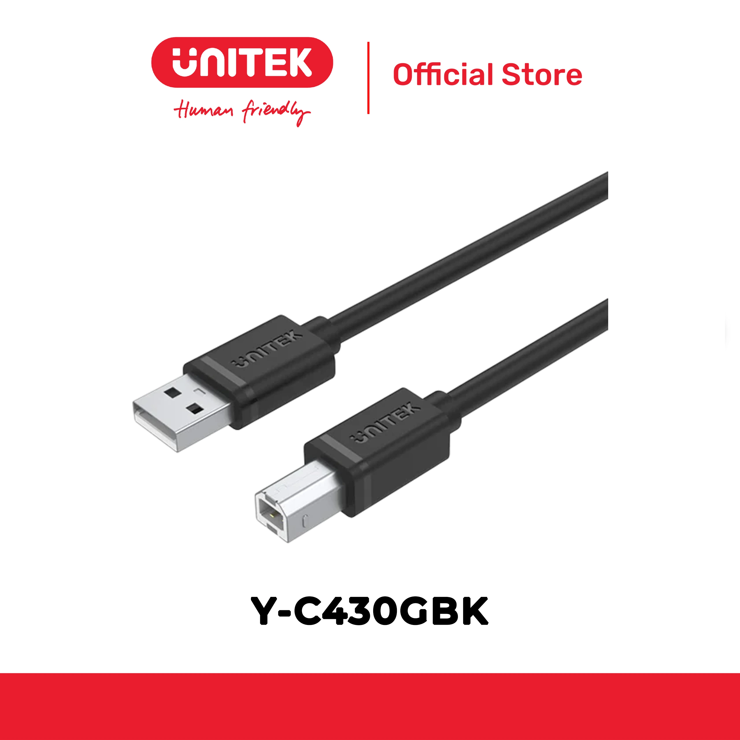 Cáp USB 2.0 -> USB-B dài đến 5m UNITEK Y-C430GBK