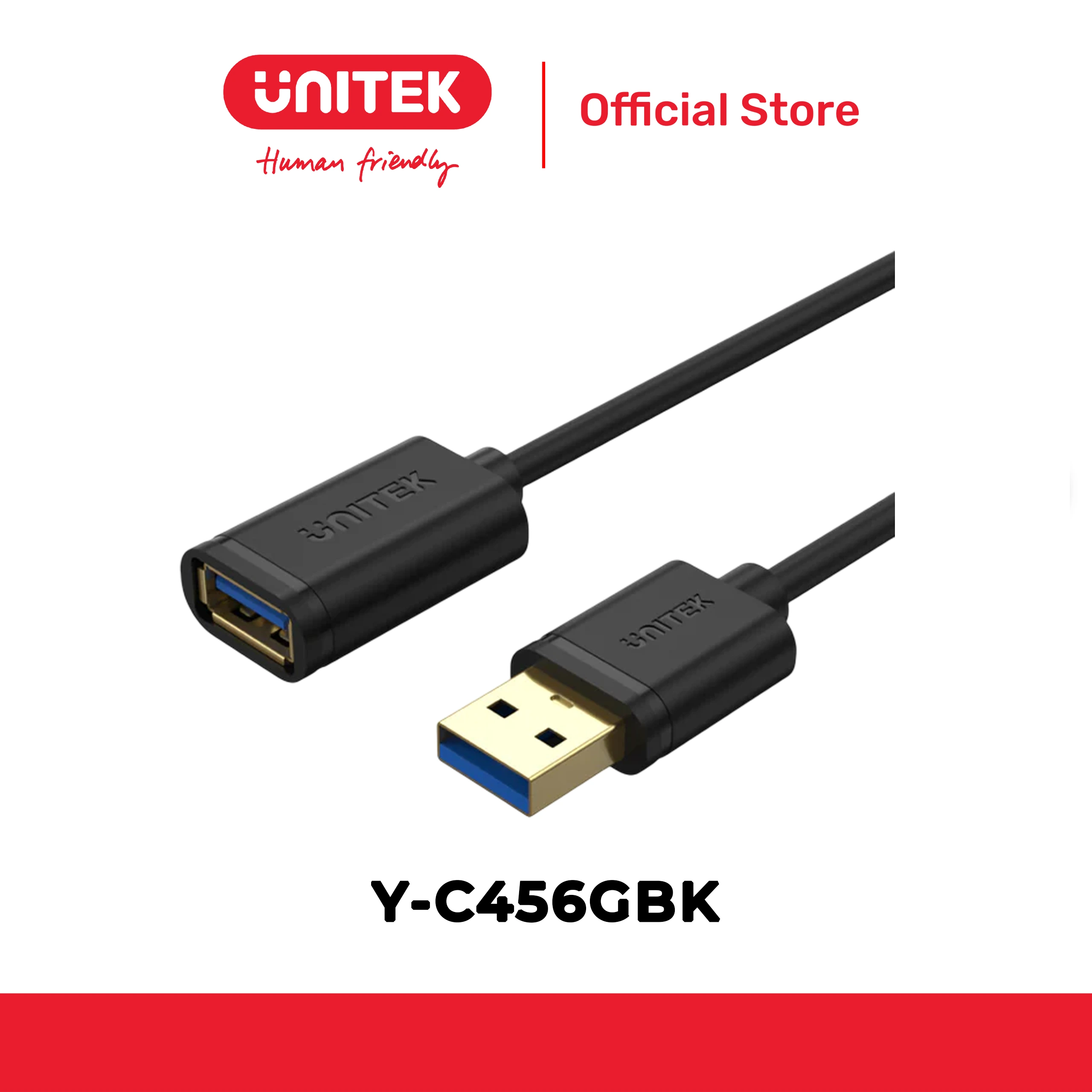 Cáp nối dài USB 3.0 dài đến 2M UNITEK Y-C456GBK