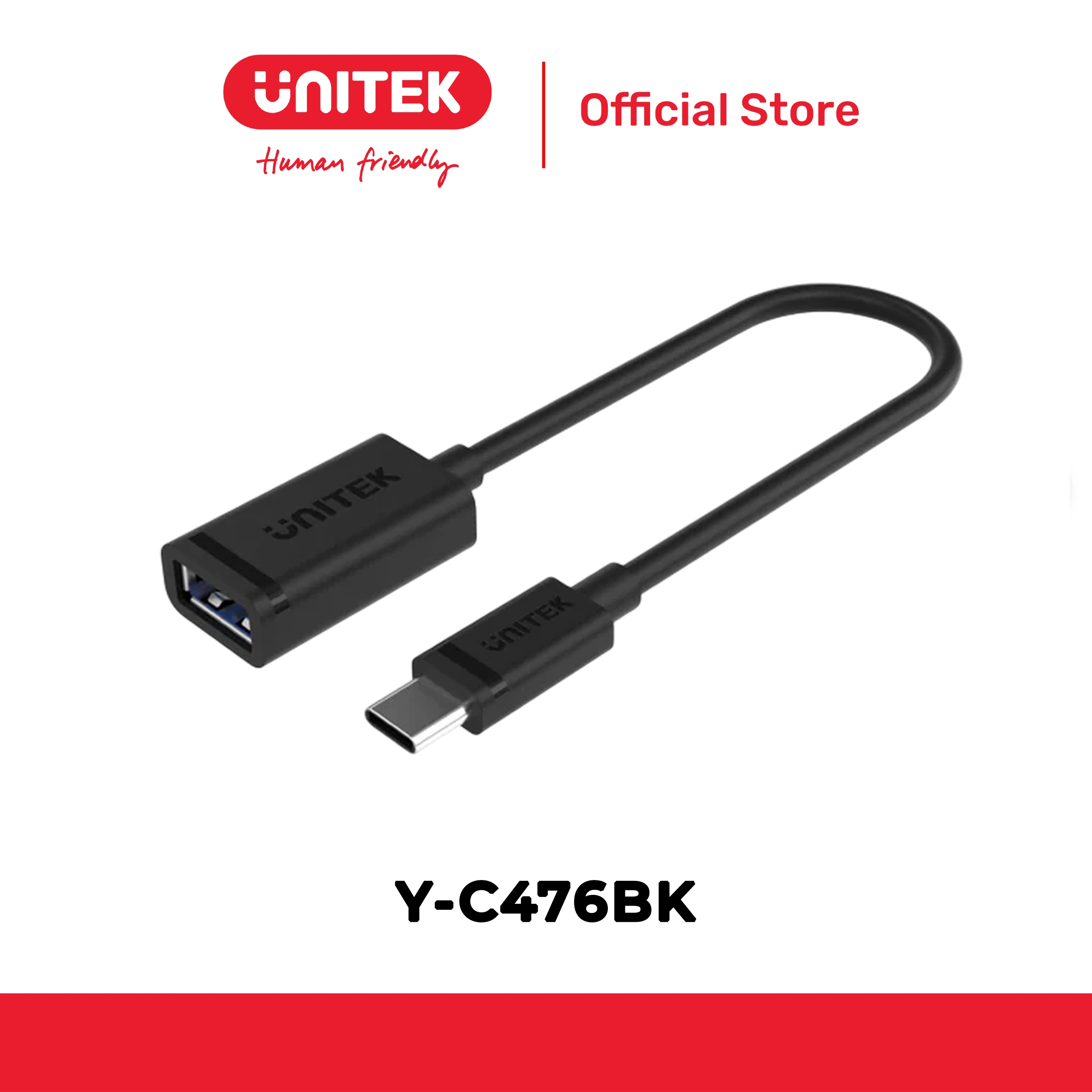 Cáp chuyển đổi Type-C -> USB UNITEK Y-C476BK