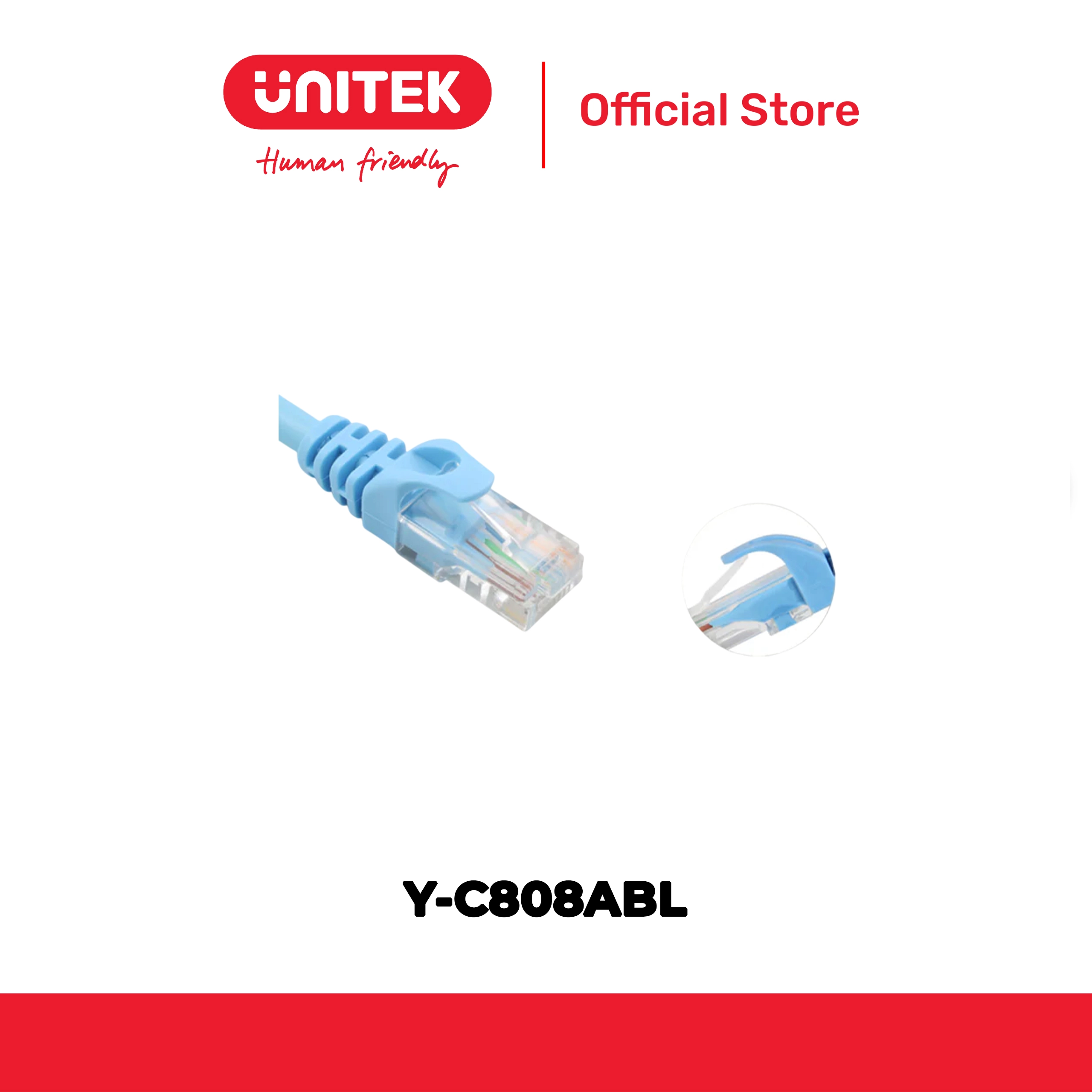 Cáp mạng Cat6 UTP RJ45 dài đến 20M UNITEK Y-C808ABL